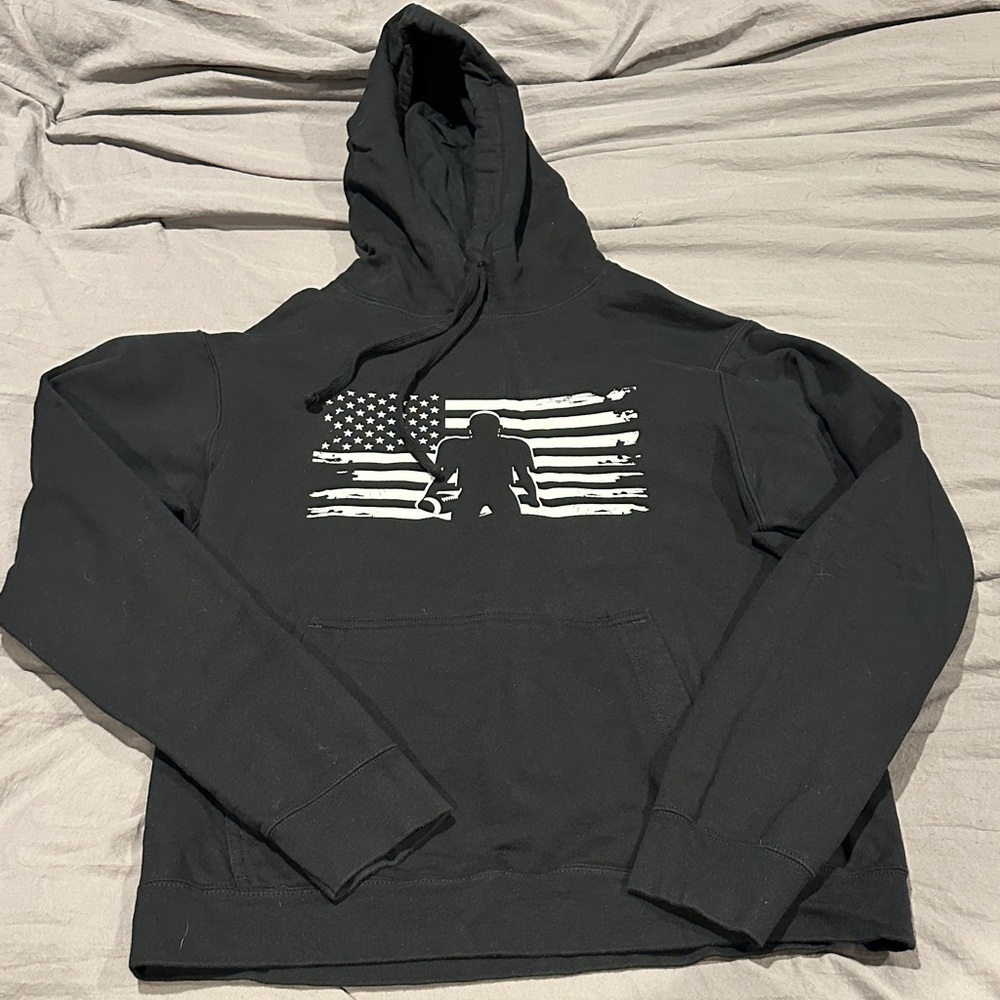 Port and Company Black Flag Graphic Hoodie